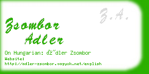 zsombor adler business card